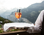 image of a tray with a drink on it